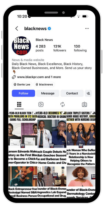 BlackNews Instagram profile: 131K followers, 4,283 posts